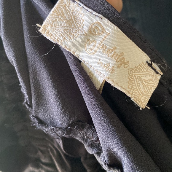 Indulge Black Bishop Sleeve Wrap Dress V-Neck - Picture 12 of 13